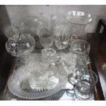A 19TH CENTURY CUT GLASS COMPORT and similar glassware