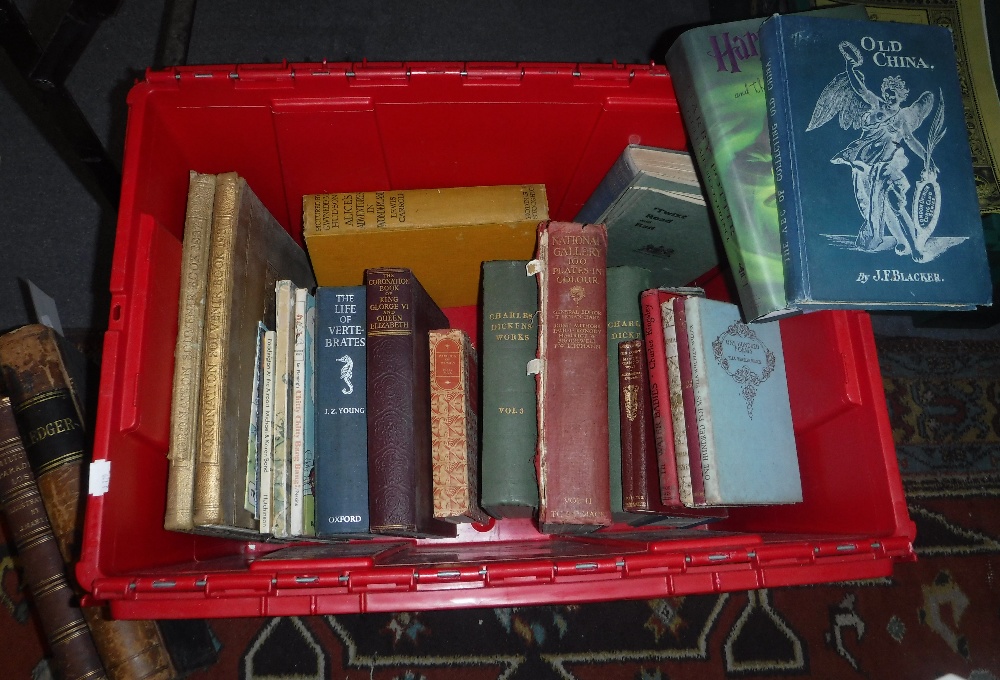A COLLECTION OF VARIOUS BOOKS and an unused Victorian ledger