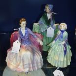 A ROYAL DOULTON FIGURE, 'Cicely', HN1516 and two similar figures