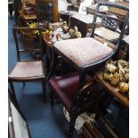 A REGENCY CARVER CHAIR and two similar chairs (3)