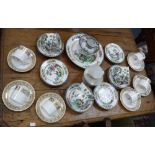 A QUANTITY OF SPODE COPELAND'S TEA CHINA decorated with exotic birds, 'Exclusive to Harrods' and a