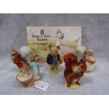 BESWICK: A COLLECTION OF BEATRIX POTTER FIGURES, all with 'gold' stamp to the base, Timmy Tiptoes,