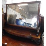 A 19TH CENTURY MAHOGANY FRAMED DRESSING MIRROR 35" wide