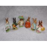 BESWICK: A COLLECTION OF BEATRIX POTTER FIGURES, Peter Rabbit, Poorly Peter Rabbit, Benjamin