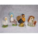 BESWICK: A COLLECTION OF BEATRIX POTTER FIGURES, Sally Henny Penny, Jemima Puddle-duck, Rebeccah