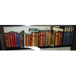 A COLLECTION OF LEATHER BOUND BOOKS and others