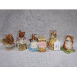 BESWICK: A COLLECTION OF BEATRIX POTTER FIGURES, Timmy Willie, Samuel Whiskers, Appley Dapply, Hunca