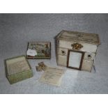 A VICTORIAN NOVELTY CARTON; 'THE WARDROBE TOILET CABINET, KIRBY BEARD & CO' and a boxed 19th century