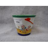 A 1920'S SHELLEY POTTERY NURSERY VASE in the form of a seaside bucket, by H. Conway