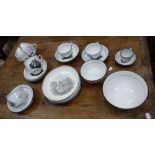 A COLLECTION OF EARLY 19TH CENTURY BAT PRINTED SPODE TEAWARE