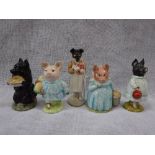 BESWICK: A COLLECTION OF BEATRIX POTTER FIGURES, Duchess, Little pig Robinson, Pickles, Aunt