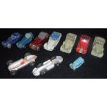 DINKY TOYS: A COLLECTION OF 1950S AND EARLIER CONVERTIBLE CARS to include a Lagonda and Alvis,