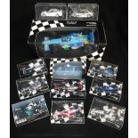 MINICHAMPS: A 1:18 SCALE 'BENETTON FORMULAR 1 1999 SHOWCAR A.WURZ' , and a collection of similar