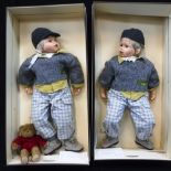 ZAPF CREATION: TWO 'NICK' DOLLS, both with certificates and boxed Condition: dolls and boxes in good