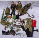 ACTION MAN BY PALITOY: AN ACTION MAN complete with German uniform, another in khaki and a collection