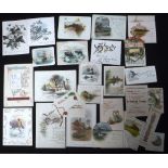 A COLLECTION OF VICTORIAN CHRISTMAS CARDS and related printed items (20 approx) Condition: all