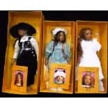 ANNETTE HIMSTEDT PUPPEN KINDER: A 'TARA' DOLL, a 'Lona' doll and a 'Kima' doll (3) all boxed with