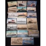 SHIPPING INTEREST: A COLLECTION OF 'ROYAL MAIL SHIP' POSTCARDS to include 'RMS Aquitania', '