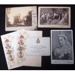 ROYAL INTEREST: AN INVITATION 'Visit of their Majesties The King & Queen To Chatsworth, Rowsley