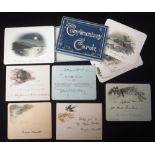 A COLLECTION OF VICTORIAN CHRISTMAS CARDS, including an un-used set by 'T B & Co' still boxed