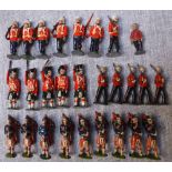 A COLLECTION OF EARLY 20TH CENTURY WHITE METAL SOLDIERS (probably Britains) to include Scots