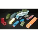 DINKY TOYS: A BEDFORD PULLMORE CAR TRANSPORTER (982), a Hindle Smart Helecs (421) and similar period