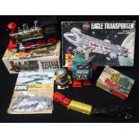 AIRFIX: AN 'EAGLE TRANSPORTER' from 'Space 1999' (partly assembled) a Diesel Shunter (un-assembled),