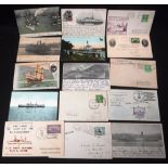 A COLLECTION OF EARLY 20TH CENTURY AMERICAN SHIPPING RELATED POSTCARDS, including 'Robert Fulton'