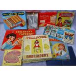 A COLLECTION OF 1950S/1960S CHILDREN'S ACTIVITY GAMES to include: Spear's weaving loom, Mini