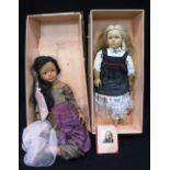 ANNETTE HIMSTEDT PUPPEN KINDER: A 'MALIN' DOLL (with certificate) and a similar doll (without