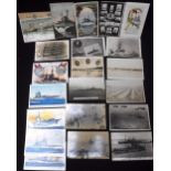 FIRST WORLD WAR NAVAL INTEREST: A collection of postcards to include 'The Great Fleet at Spithead