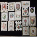 A COLLECTION OF VICTORIAN PAPER LACE CARDS, and similar (16) Condition: most have been removed