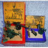 SKYBIRD TOYS: AN 'ANTI-AIRCRAFT SECTION GUN' with officer & four men (boxed), another similar gun,