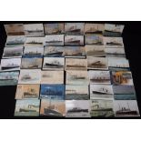 SHIPPING INTEREST: A LARGE COLLECTION OF 'SS' POSTCARDS, including 'SS Mauretania', 'SS Caledonia'
