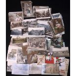 FIRST WORLD WAR INTEREST: AN INTERESTING ORIGINAL COLLECTION OF POSTCARDS, many comical postcards,