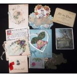 A COLLECTION OF EARLY 20TH CENTURY GREETINGS CARDS Condition: in fair condition¦