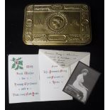 A WORLD WAR ONE BRASS PRINCESS MARY TIN (1914) with card Condition: in good original condition¦