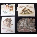 RAPHAEL TUCK & SONS LTD: A VICTORIAN CHILD'S BOOKLET, 'Doggies' Greeting' and three similar booklets