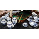 A BOOTH'S 'REAL OLD WILLOW' BLUE AND WHITE DINNER SERVICE