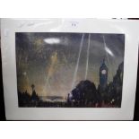 W A WATKINS, RA: 'D Night Thames Embankment', watercolour