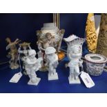 A QUANTITY OF ASSORTED CERAMICS including figures and others