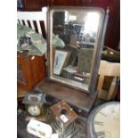 A GEORGE III DRESSING TABLE MIRROR fitted three drawers