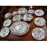 A LARGE LATE 19TH CENTURY WEDGWOOD & CO 'INDIAN TREE' DINNER SERVICE