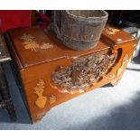 AN ORIENTAL CAMPHUR WOOD TRUNK