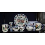 A COLLECTION OF QUIMPER POTTERY and other items