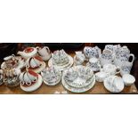 A SPODE 'COLONEL' DESIGN PART TEASET and a collection of similar teaware