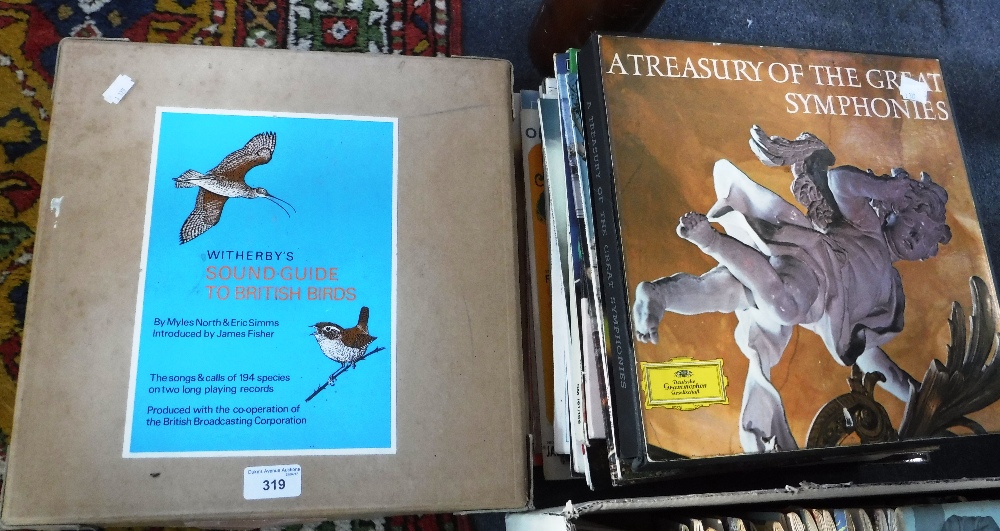 A QUANTITY OF LP RECORDS including 'Great Symphonies', 'Sound Guide to British Birds' and other