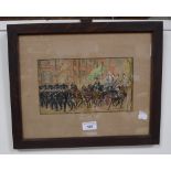 HARRY PAYNE: 'The Lord Mayor's Show, London', watercolour, signed to the mount