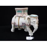 A WORCESTER PARIAN MODEL of an elephant and Houda with stamp marks 'Hadley'