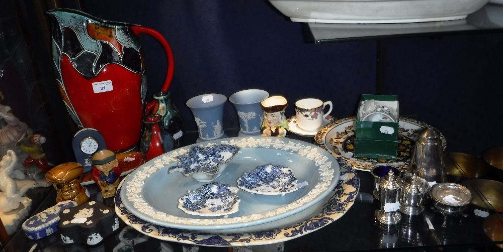 A POOLE POTTERY AEGEAN PIN-TRAY and other decorative items